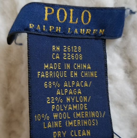 NWT Ralph Lauren Plush Alpaca Knit Scarf - Picture 2 of 5
